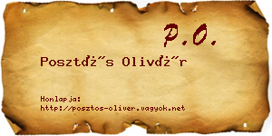 Posztós Olivér névjegykártya